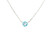 Round Blue Topaz 14k White Gold Necklace 570-10431