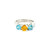 Orange Garnet and Blue Topaz White Gold Ring RSP-10254