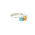 Orange Garnet and Blue Topaz White Gold Ring RSP-10254