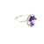 White Gold Diamond Cocktail Ring with Round Brilliant Amethyst GBC-12332