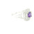 White Gold Diamond Ring with Cushion-Cut Amethyst RSP-10261