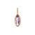 Rose Gold Diamond Pendant with Oval-Cut Amethyst 570-10419