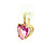 Yellow Gold Pendant with Heart-Shaped Pink Topaz 570-10435