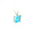 White Gold Pendant Featuring a Square Emerald-Cut Blue Topaz 570-10433