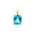 Yellow Gold Pendant with Cushion Cut Blue Topaz 570-10436