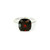 White Gold Diamond Ring with Cushion-Cut Red Garnet RSP-10249