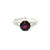 White Gold Diamond Ring with Round Garnet RSP-10246