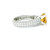 White Gold Diamond Ring with Princess-Cut Citrine Gemstone REG-10804