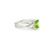 White Gold Diamond Ring with Cushion Cut Peridot Gemstone RSP-10219
