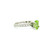 White Gold Diamond Ring with Oval Green Peridot RSP-10253