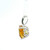 White Gold Diamond Pendant with Cushion-Cut Citrine LJI-10047