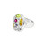 White Gold Multi-Gemstone Statement Ring GLD-11182