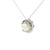 White Gold Necklace with Round Cut Citrine Pendant 570-10403