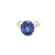 White Gold Diamond Cocktail Ring with Royal Blue Created Sapphire RPG-10379