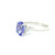 White Gold Diamond Ring with Oval Bluish-Purple Tanzanite RSP-10268