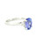 White Gold Diamond Ring with Oval Bluish-Purple Tanzanite RSP-10268