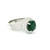 Bluish-Green Tourmaline and White Gold Diamond Ring RPD-10376