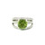 White Gold Diamond Ring with Cushion Cut Green Tourmaline SIE-10719