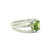 White Gold Diamond Ring with Cushion Cut Green Tourmaline SIE-10719
