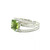 White Gold Diamond Ring with Cushion Cut Green Tourmaline SIE-10719