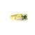 Yellow Gold Diamond Ring with Green Quartz RSP-10257