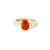 White and Yellow Gold Ring with Oval Spessartite Garnet SIE-10360