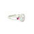 White Gold Diamond Ring with Padparadscha Sapphire RSM-11313