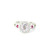 White Gold Diamond Ring with Padparadscha Sapphire RSM-11313
