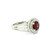 White Gold Diamond Ring with Round Pink Tourmaline RSM-11900