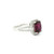 White Gold Diamond Ring with Cushion Cut Rhodolite LJI-10036
