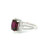 White Gold Diamond Ring with Cushion Cut Rhodolite LJI-10036