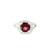 White Gold Diamond Ring with Round-Cut Rhodolite RSM-11414