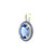 White Gold Diamond and Sapphire Pendant with an Oval Tanzanite 420-10050