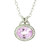White Gold Diamond Charm Necklace with Kunzite 565-10132