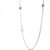 White Gold Chain Necklace with Blue Sapphires SIM-10357