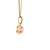 Rose Gold Pendant Necklace with Round Morganite Gemstone and Diamonds 565-10124