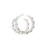 White Gold Hoop Earrings with Diamonds and Round Rubies GBC-13117
