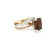 Rose and White Gold Ring with Cushion Cut Orange Zircon and Diamond Gemstones RPG-10360
