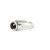 White Gold Diamond Ring with Round Ruby Center Stone RPG-10374
