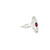 White Gold Cocktail Ring with Red Ruby Center RPG-10350