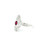 White Gold Cocktail Ring with Red Ruby Center RPG-10350