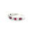 White Gold Multistone Ring with Diamond and Rubies RSP-10248