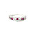 White Gold Multistone Ring with Diamond and Rubies RSP-10248