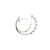 White Gold Hoop Earrings with Diamonds and Ruby Gemstones GBC-12619