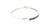 14k White Gold Bangle Adorned with Square Cut Red Ruby and Diamond Gemstones LJI-10111