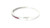 14k White Gold Bangle Adorned with Square Cut Red Ruby and Diamond Gemstones LJI-10111