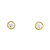 Yellow Gold Bezel-Set Diamond Stud Earrings 201-11288