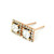 Princess Cut Diamond Halo Stud Earrings in Rose Gold 201-11078