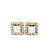 Princess Cut Diamond Halo Stud Earrings in Rose Gold 201-11078