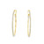 Yellow Gold Hoop Earrings with Round Brilliant Diamonds GBC-13123
